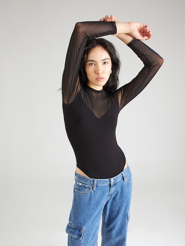 ABOUT YOU - Body camiseta 'Erin' en negro: frente