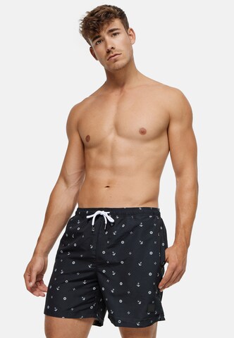 INDICODE JEANS Board Shorts 'Maya' in Black: front