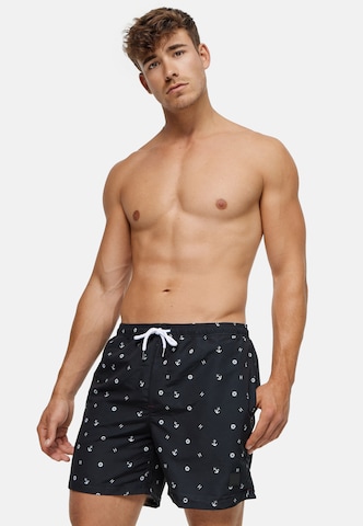 INDICODE JEANS Board Shorts 'Maya' in Black: front