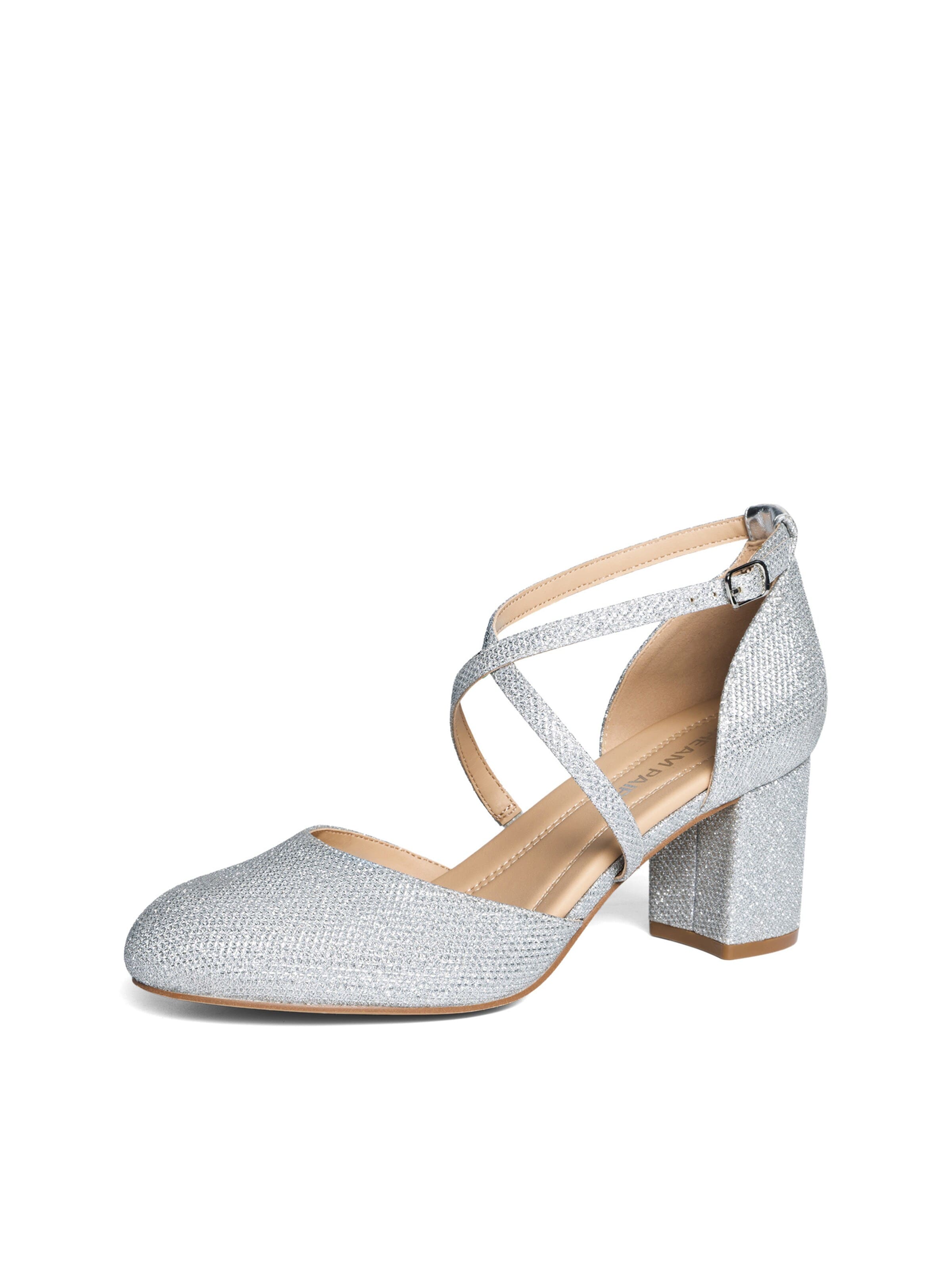 Escarpins Dream Pairs en argent : devant