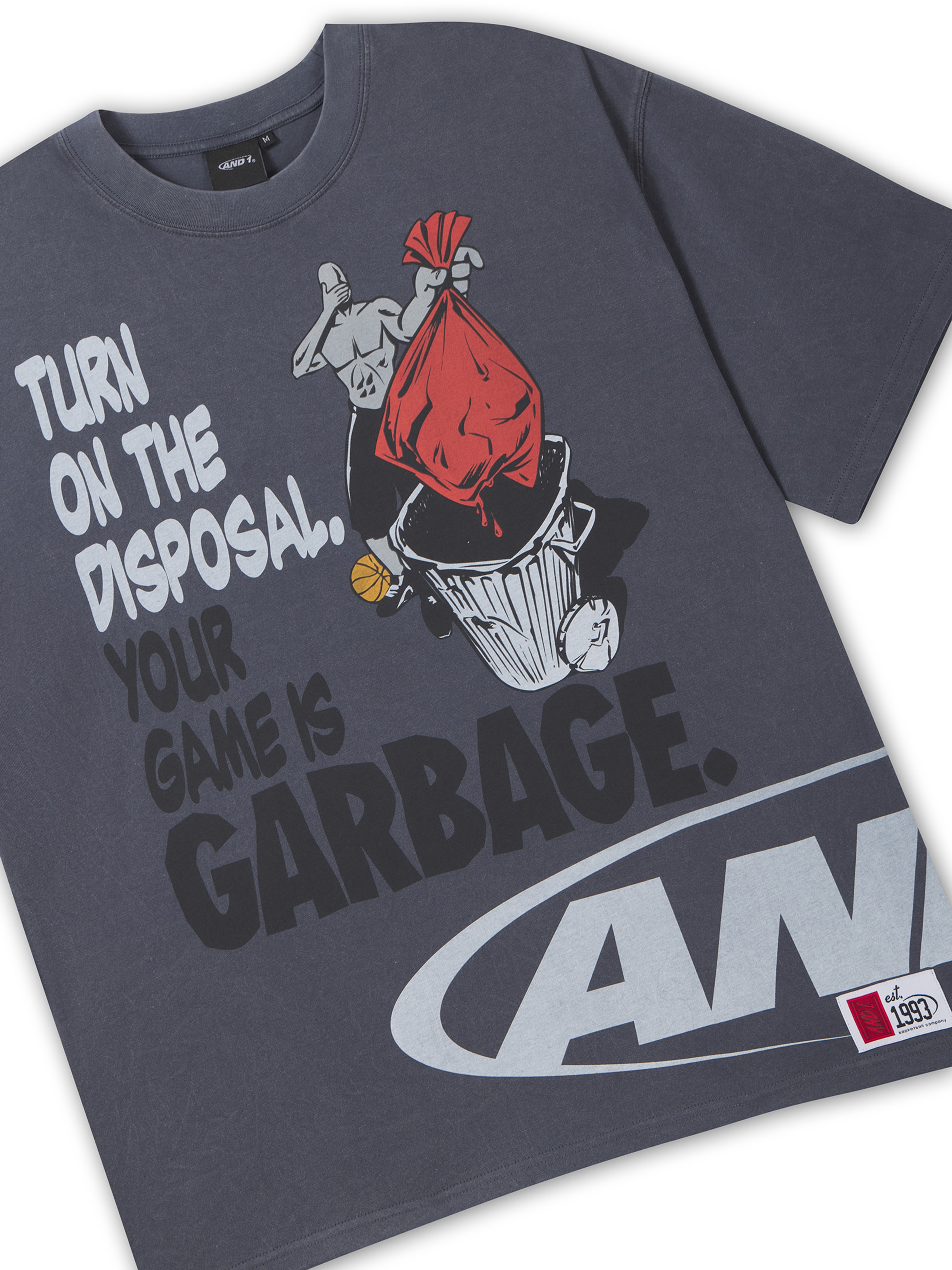 AND1 Футболка 'Game Is Garbage Trash Talk' в Синий