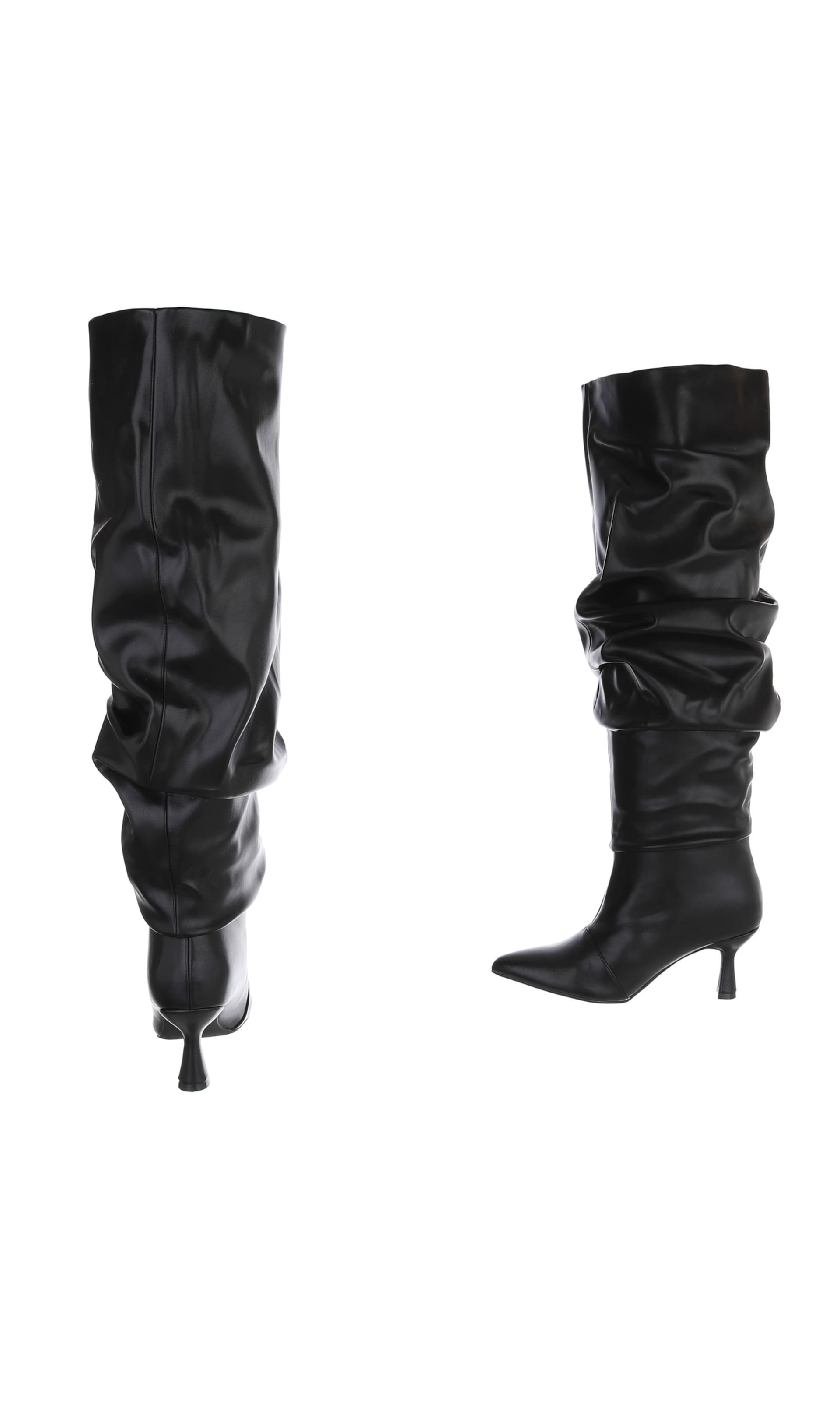 Ital-Design Overknees in Schwarz