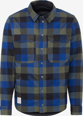 VAUDE Athletic Button Up Shirt 'Mineo' in Blue: front