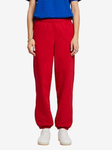 ESPRIT Tapered Pants in Red: front