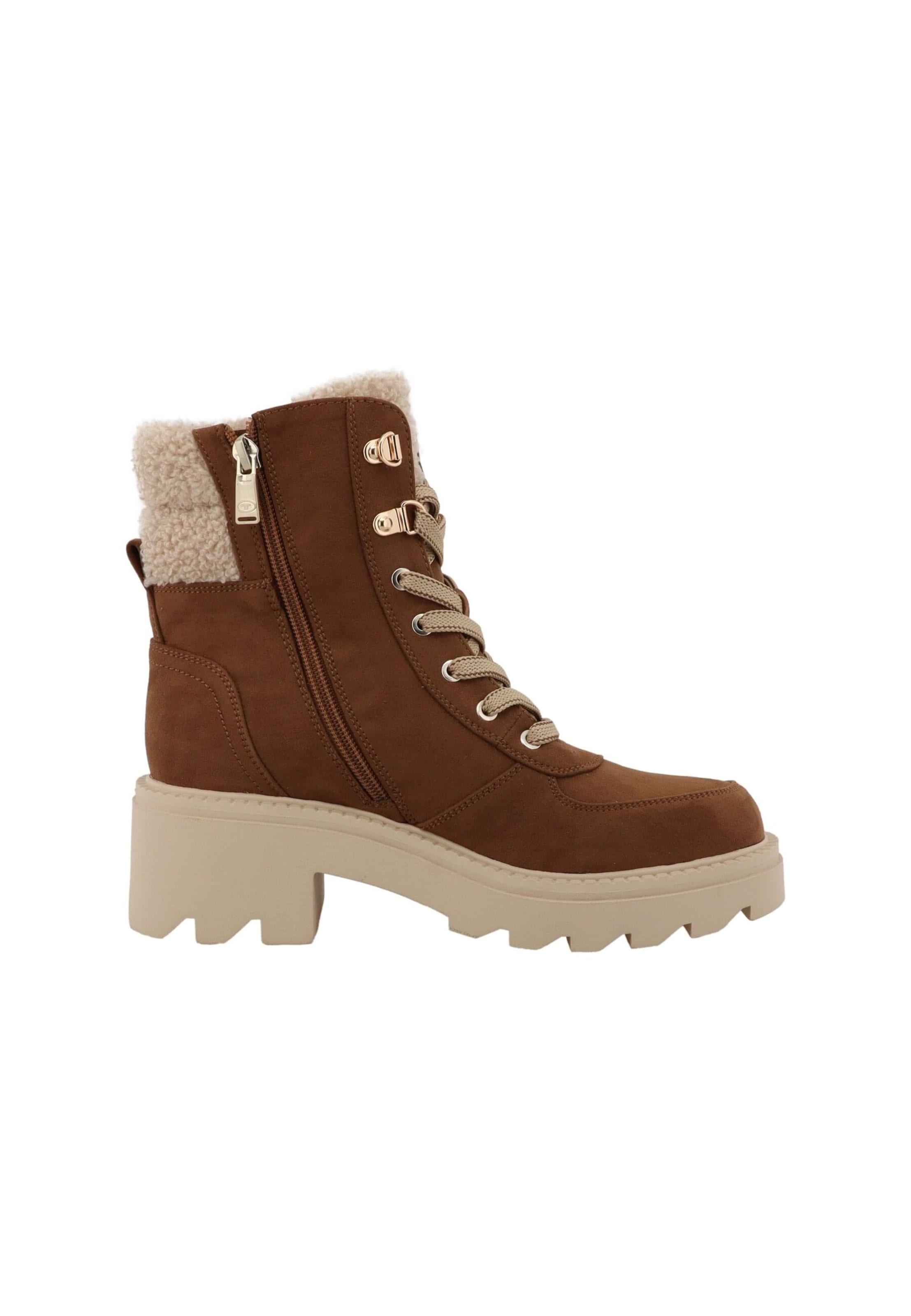 TOM TAILOR Ботинки на шнуровке в Коричневый