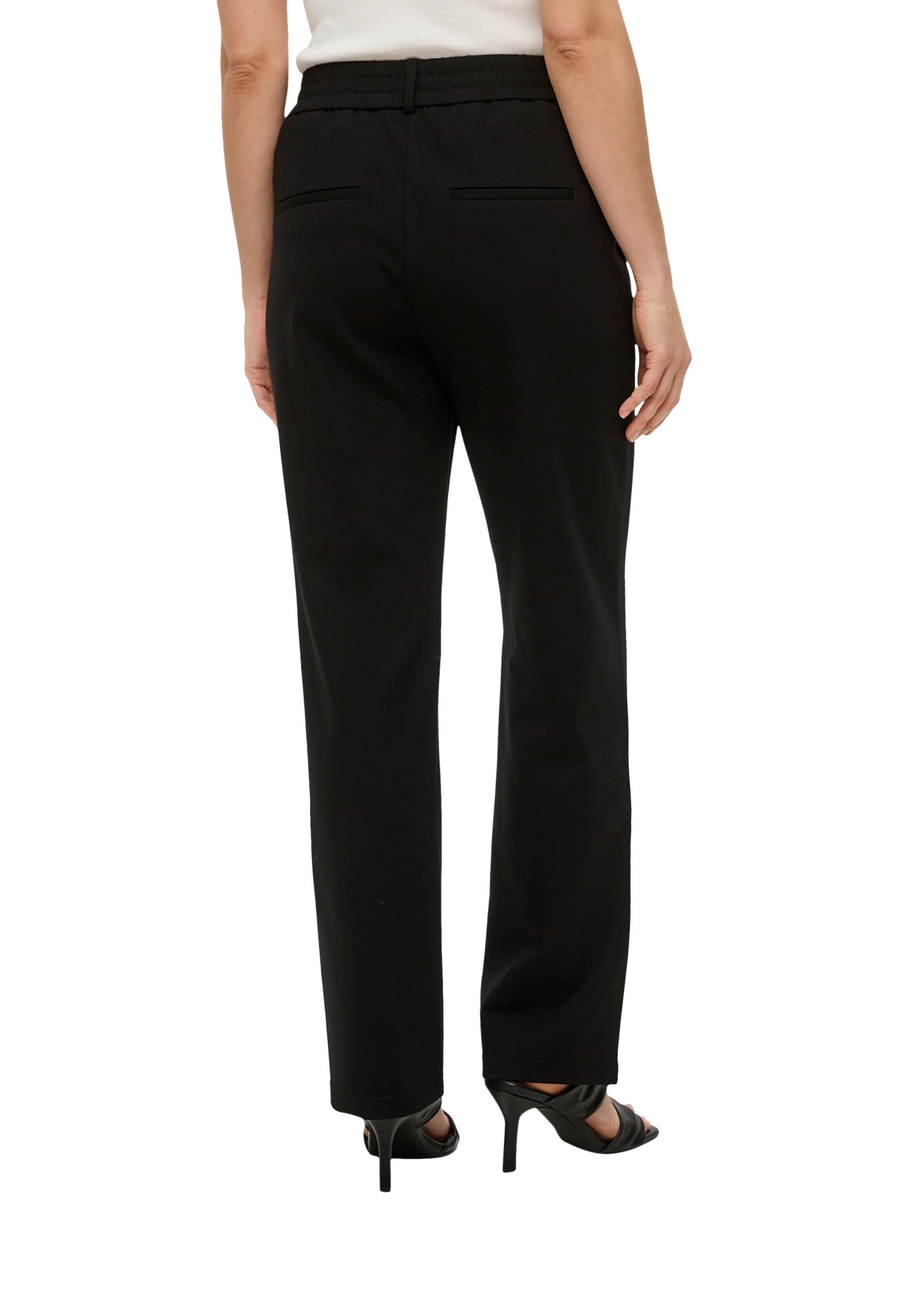 s.Oliver BLACK LABEL Regular Trousers in Black