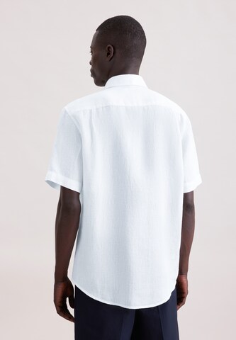 SEIDENSTICKER Regular fit Zakelijk overhemd 'Smart Linen' in Wit