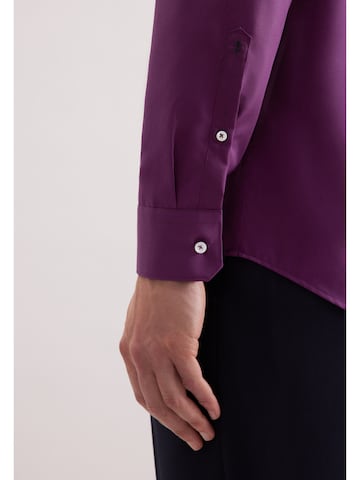 SEIDENSTICKER Regular fit Zakelijk overhemd 'Schwarze Rose' in Lila