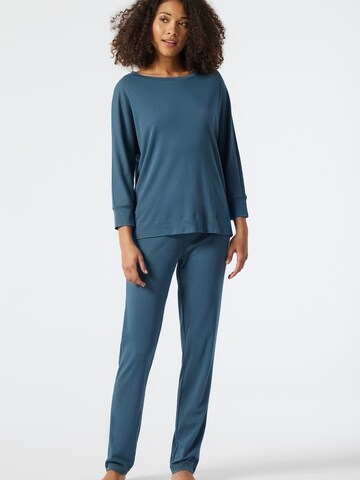 SCHIESSER Pyjama 'Modern Nightwear' in Blau: predná strana