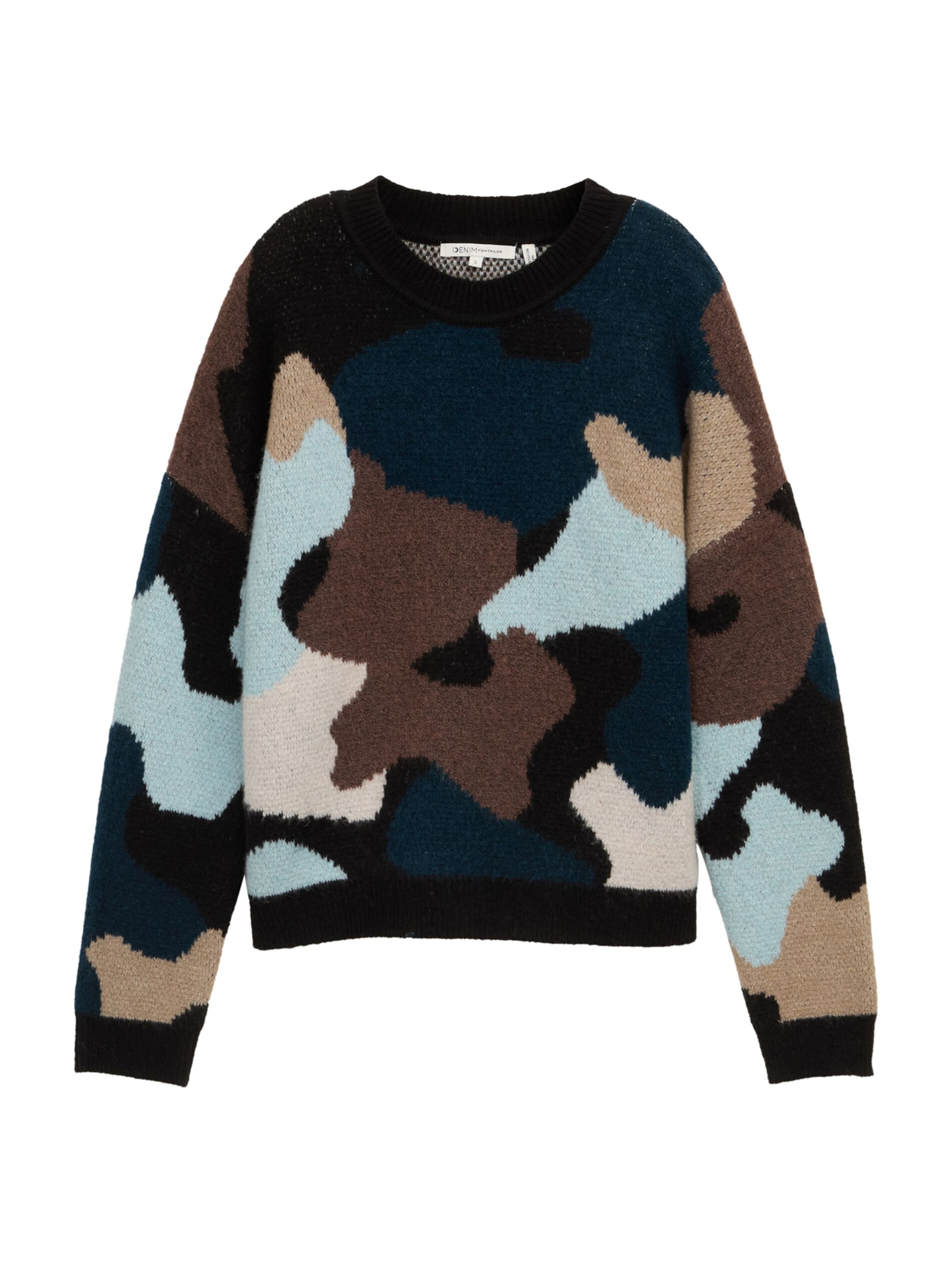 TOM TAILOR DENIM Sweter w kolorze czarny: przód