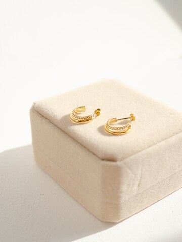 Hey Happiness Ohrringe 'Beaded Double' in Gold