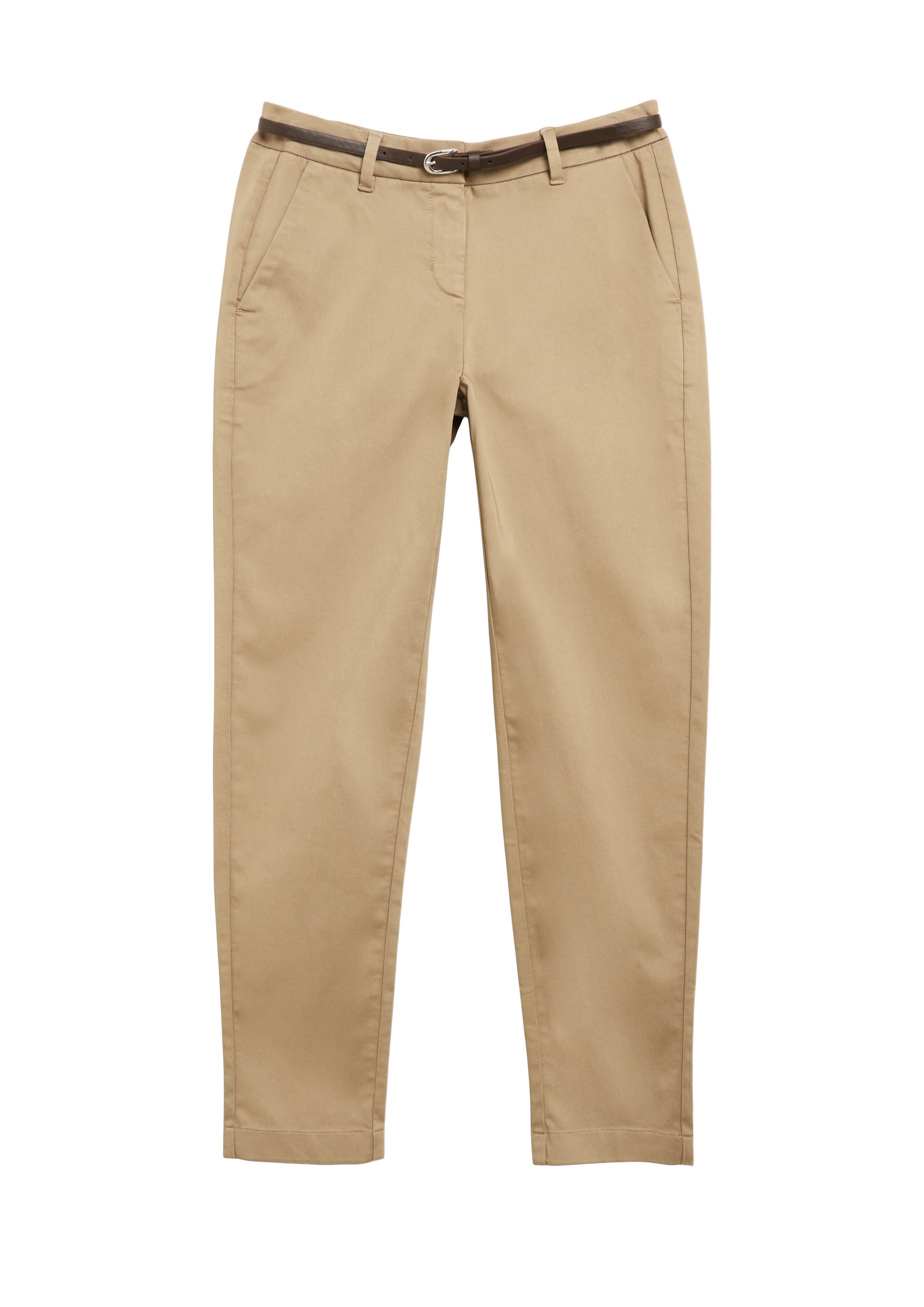COMMA Regular Chino Pants in Beige: front