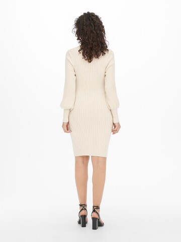 JDY Knitted dress 'Magda' in Beige