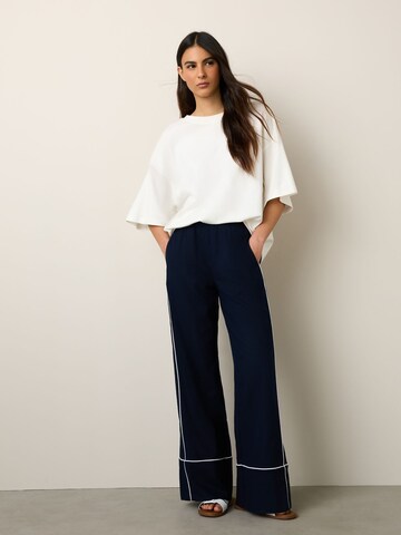 Wide Leg Pantalon Next en bleu : devant