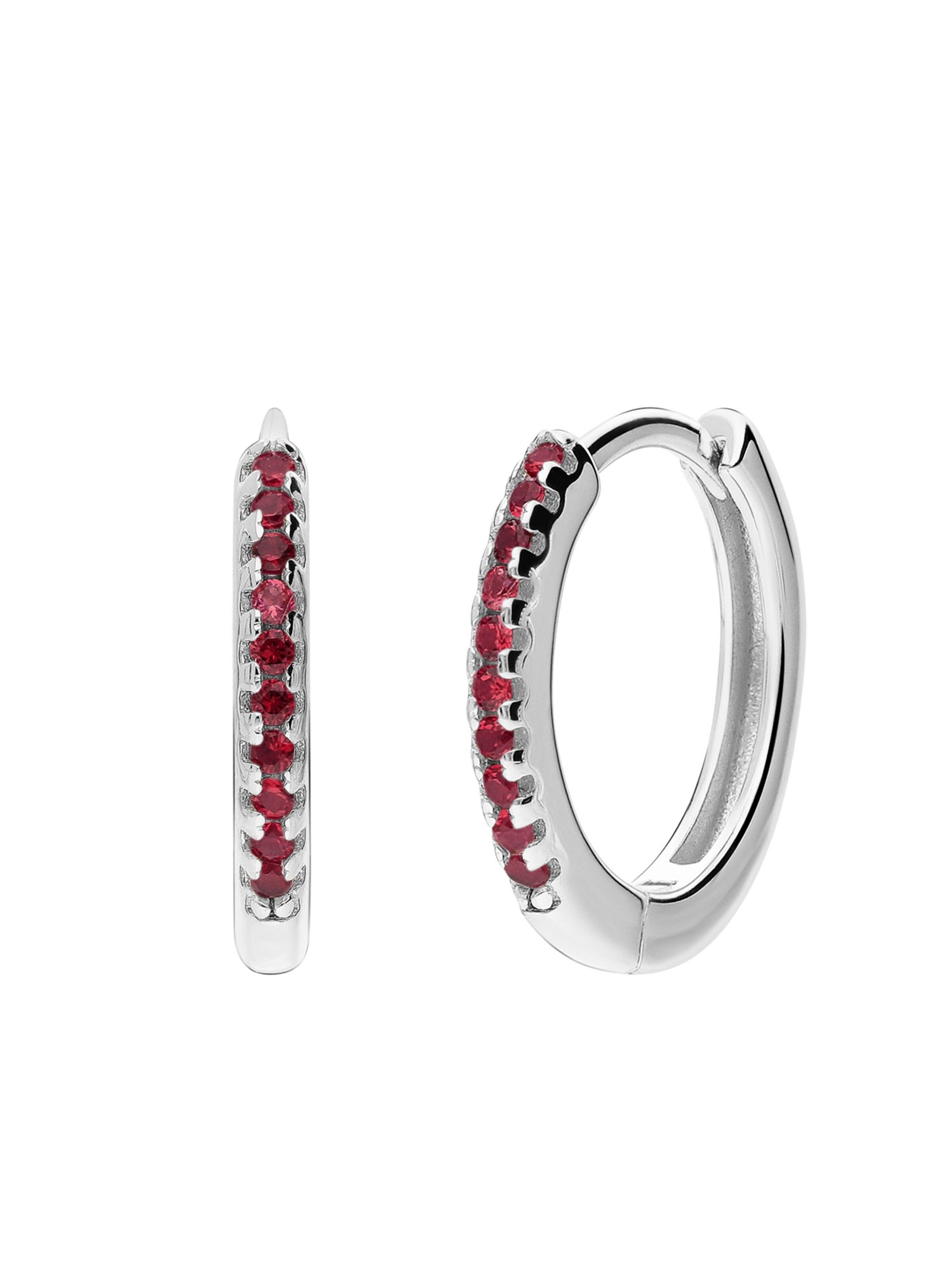 Lucardi Oorbellen 'Modernes Basic' in Zilver: voorkant