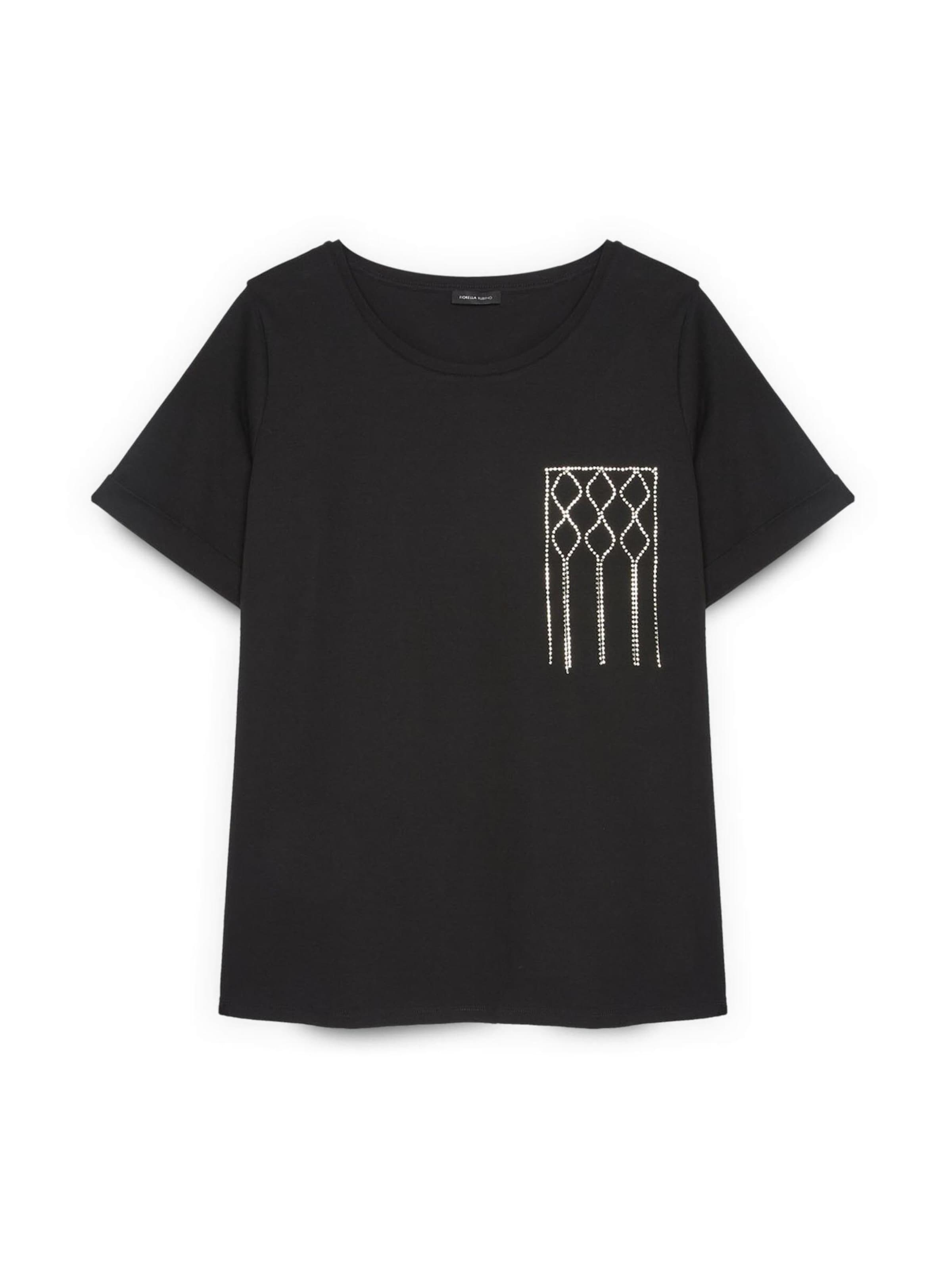 T-shirt Fiorella Rubino en noir : devant