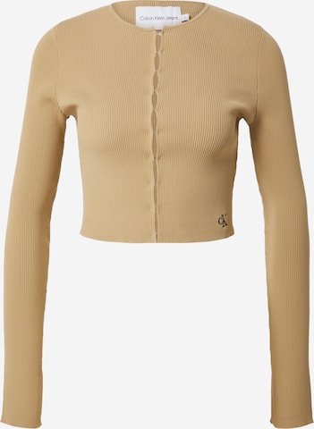 Calvin Klein Jeans Kofta i beige: framsida