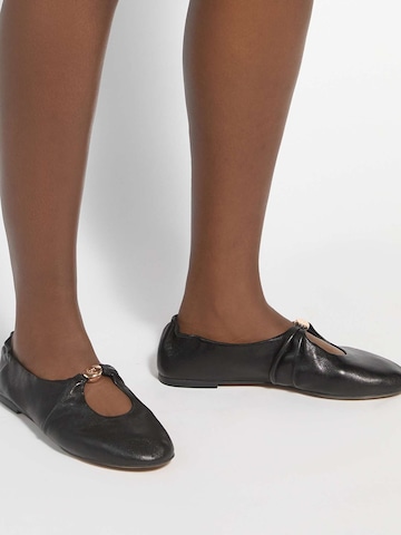 Dune LONDON Ballerina met riempjes 'Havella' in Zwart