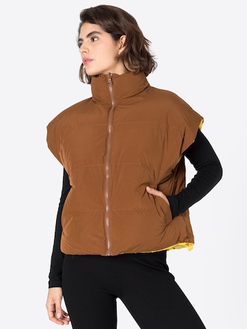 Essentiel Antwerp Vest 'Coldbod' in Brown: front