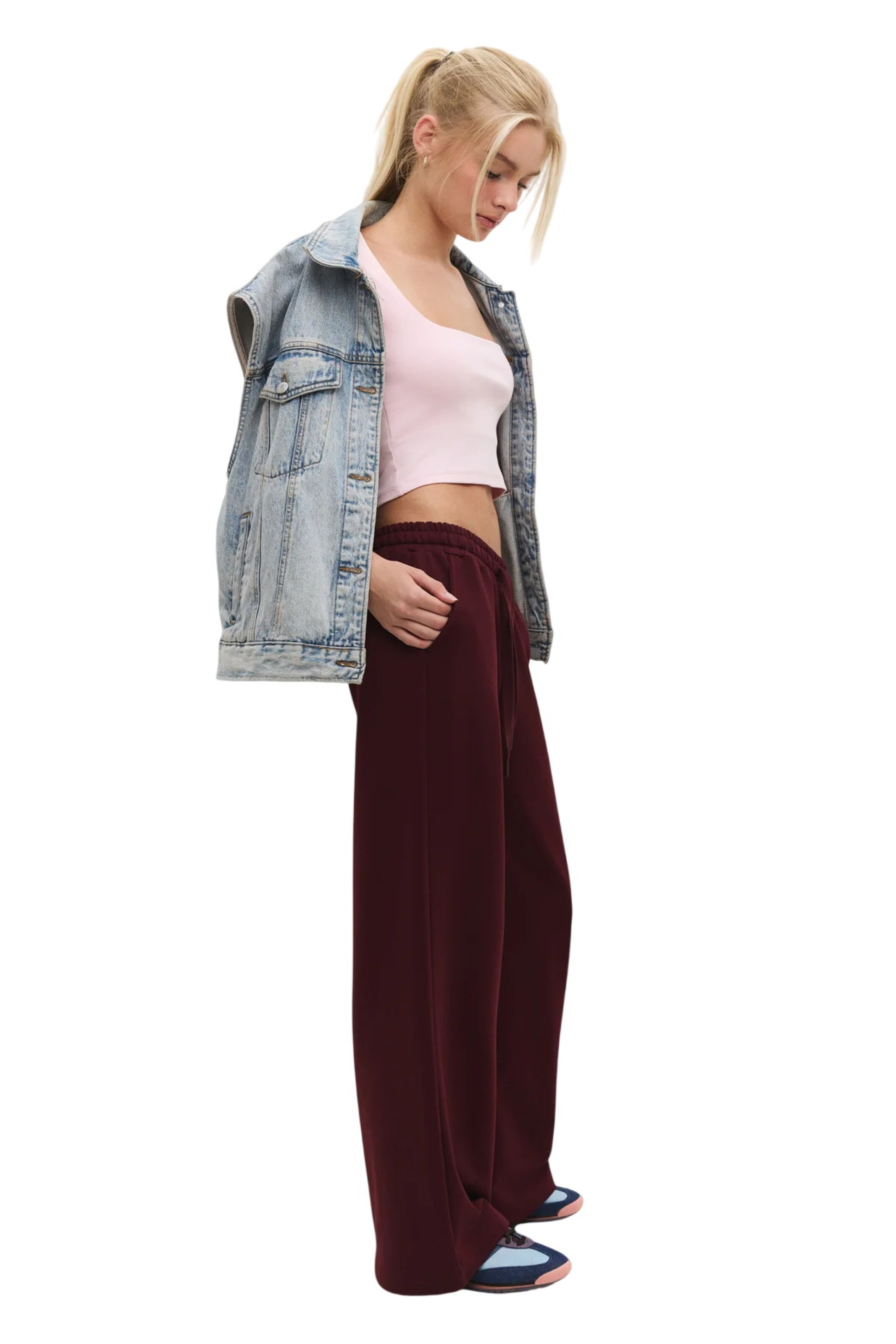 No Matter What Wide leg Broek in Bruin