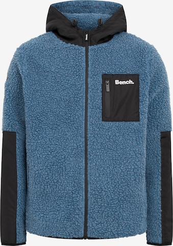 BENCH Fleece jas 'BRECON' in Blauw: voorkant