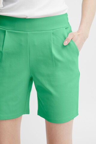 Regular Pantalon à pince ICHI en vert