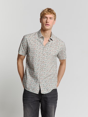 No Excess Regular fit Overhemd in Beige: voorkant