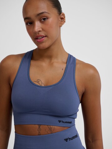 Hummel Bustier Sport-BH 'Tif' in Blau: Vorderseite