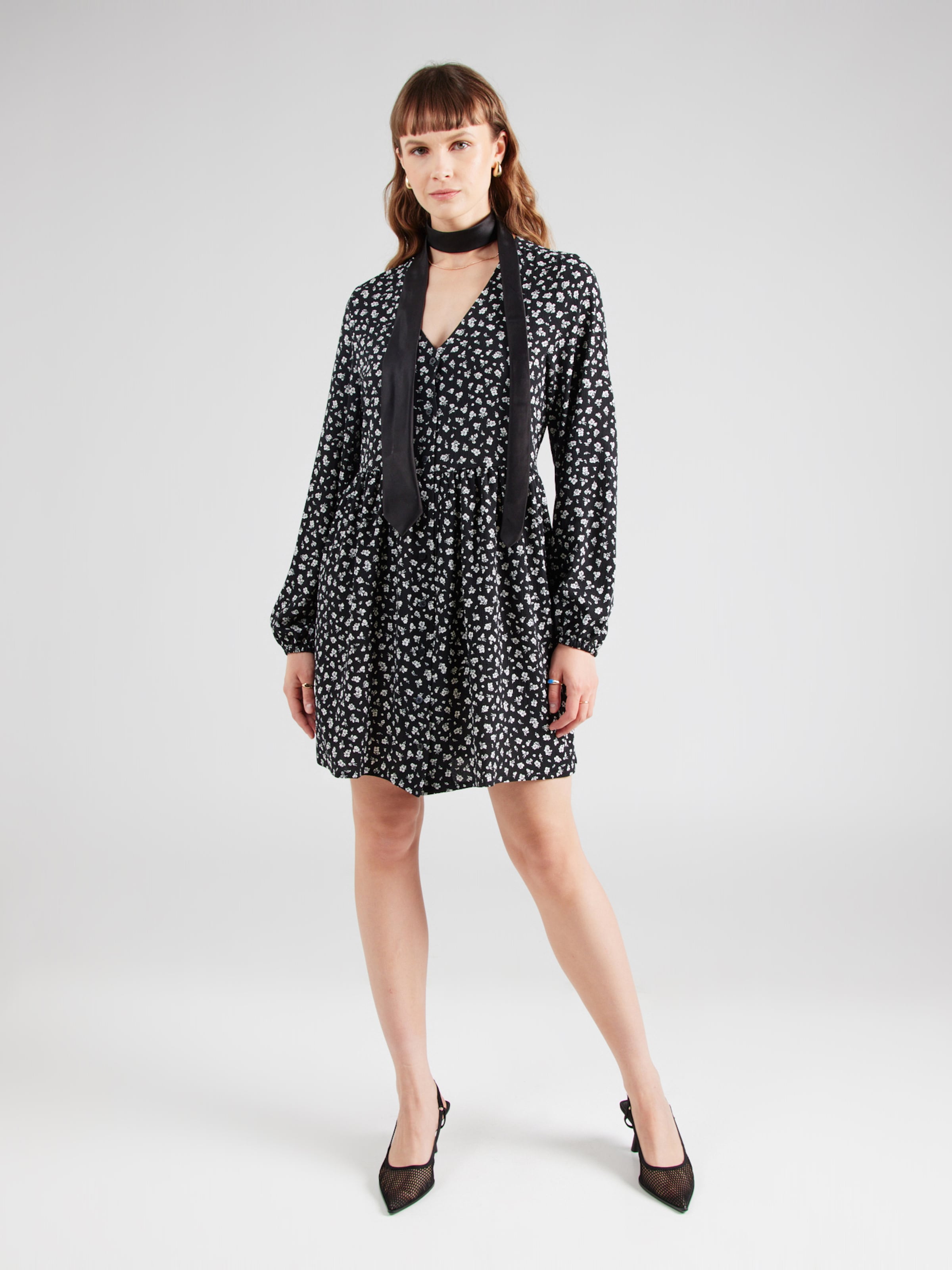 Monki Shirt Dress in Black ABOUT YOU