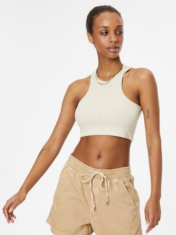 Monki Top in Beige: voorkant