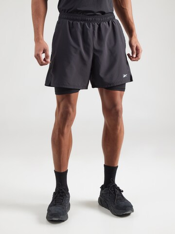 Reebok Szabványos Sportnadrágok 'ATHLETE' - fekete: elől