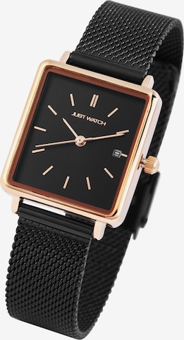 Just Watch Analog Watch 'Sienna, Datumsanzeige' in Black: front