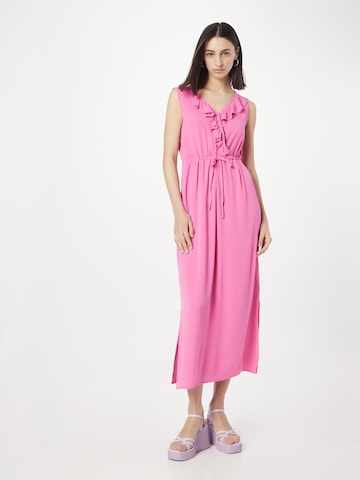 ICHI Košeľové šaty 'MARRAKECH' - ružová: predná strana