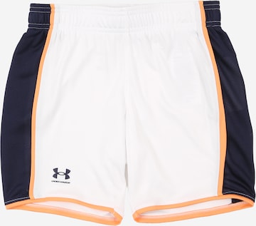 UNDER ARMOUR Regular Спортен панталон в бяло: отпред