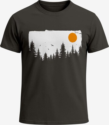 Neverless Shirt 'Forest' in Grau: Vorderseite