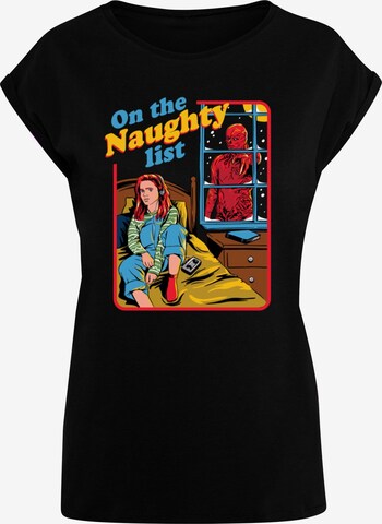 ABSOLUTE CULT Shirt 'Stranger Things - Naughty List' in Black: front
