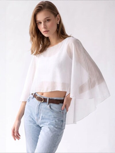 MixRay Bluse 'Blusen'‌‌‌‌‌‌‌ in S-L in weiß, Produktansicht