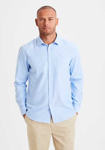 H.I.S Regular fit Button Up Shirt in Blue: front
