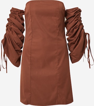 Misspap Dress in Brown: front