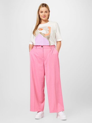 Fransa Curve Wide leg Pantalon 'MILENA' in Roze