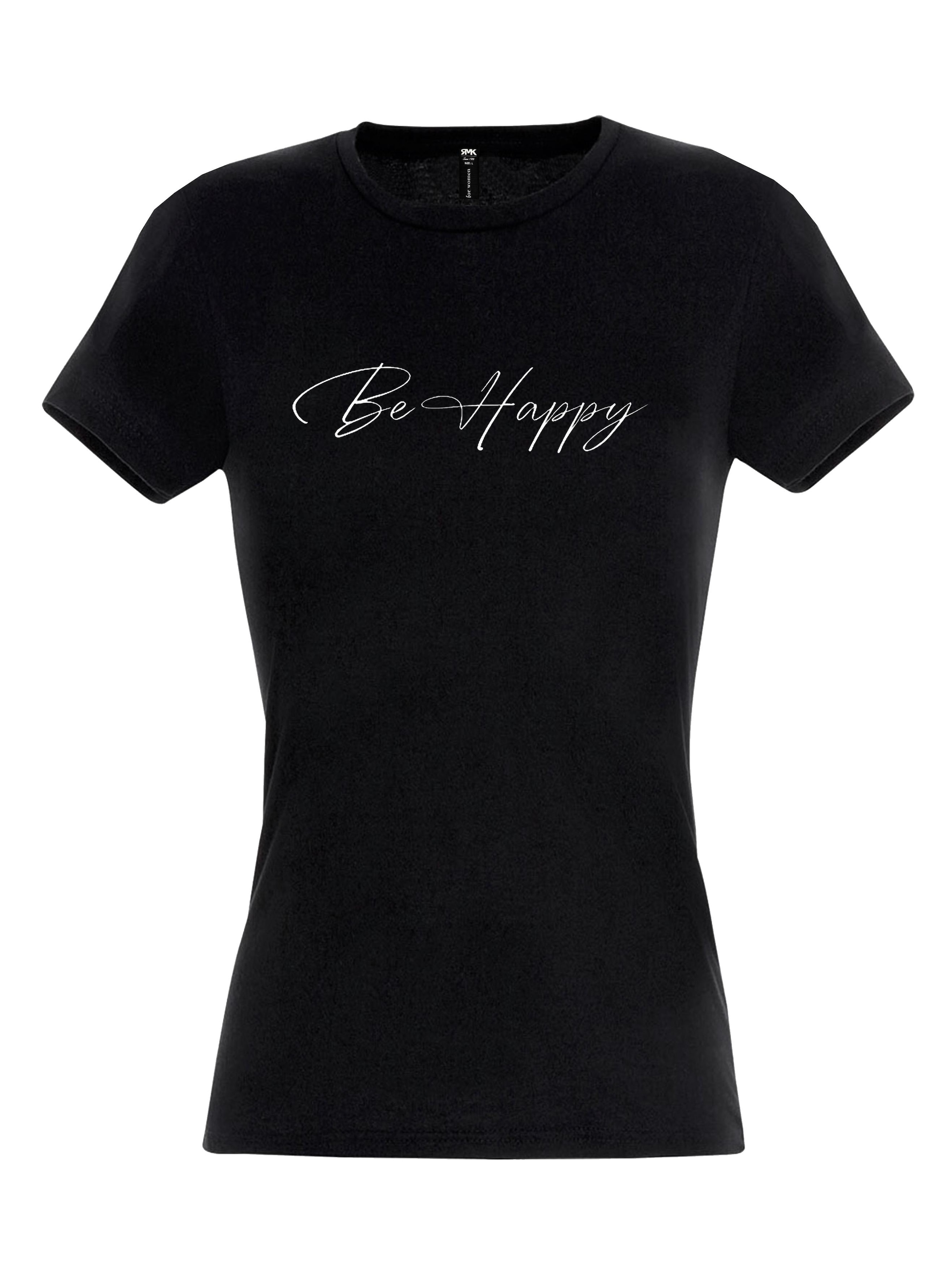 RMK Shirt ''Be Happy'' in Black: front