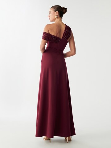 BWLDR Abendkleid 'Trisha' in Rot: Rückseite