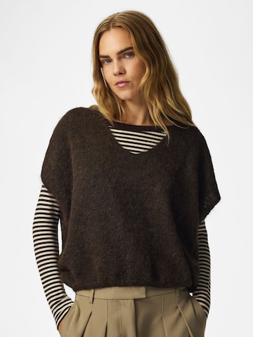 PIECES Pullover 'PCALLIE' i brun: forside
