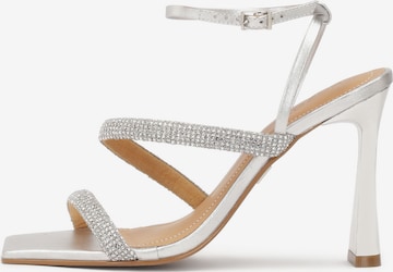 Kazar Sandals in Silver: front