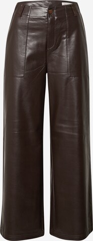 Wide Leg Pantalon s.Oliver en marron : devant