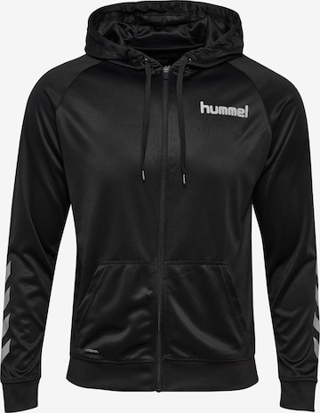 Hummel Zip-Up Hoodie in Black: front