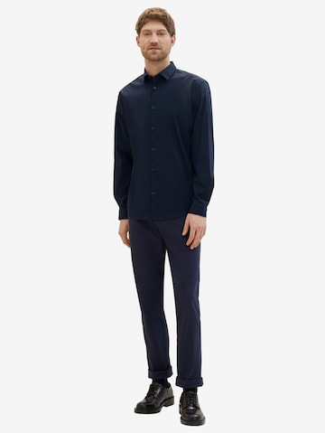 Coupe regular Chemise TOM TAILOR en bleu