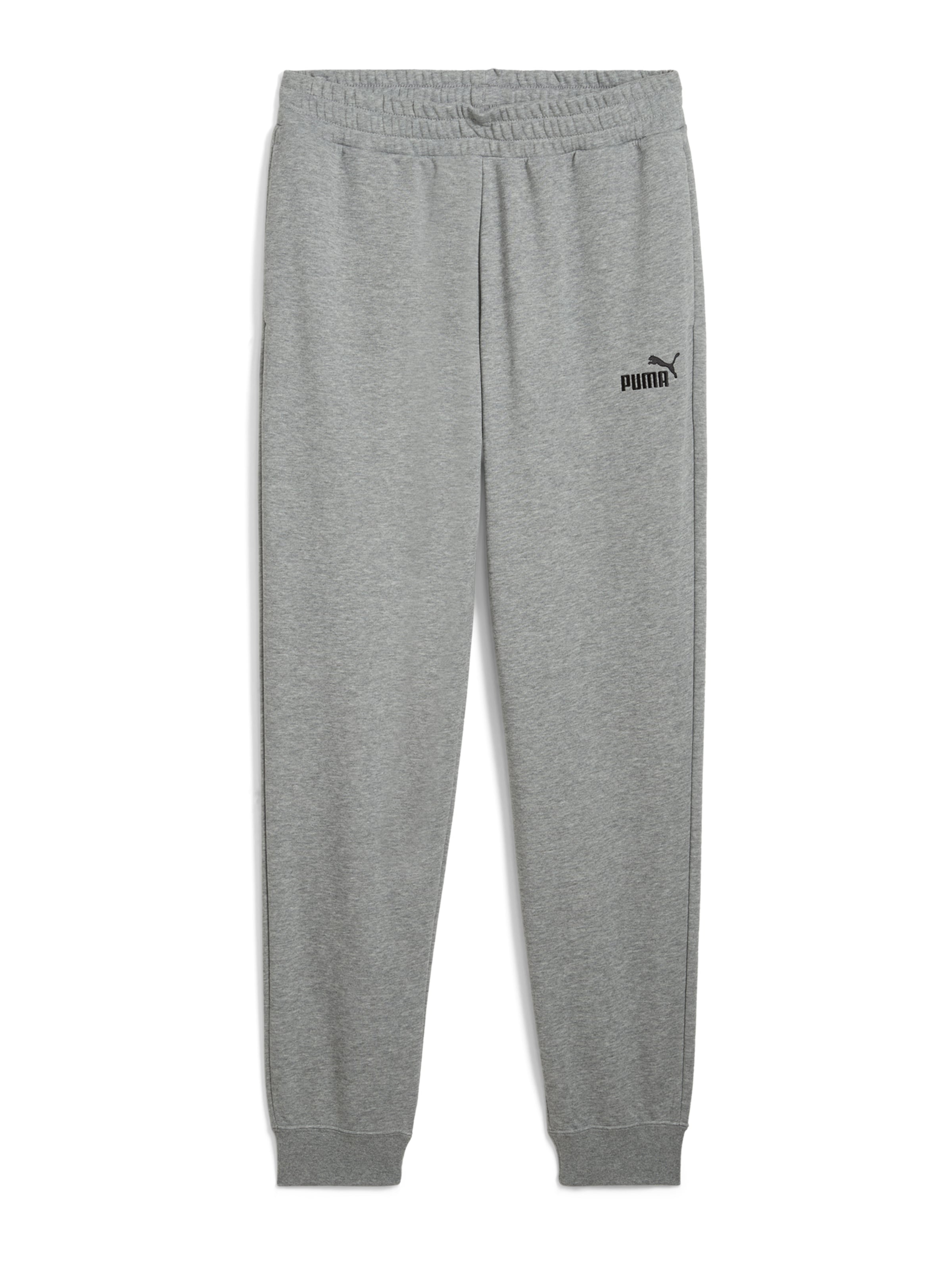 PUMA Спортен панталон 'Ess No. 1' в сиво: отпред