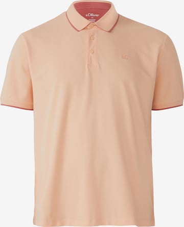 s.Oliver Men Big Sizes Poloshirt in Orange: Vorderseite