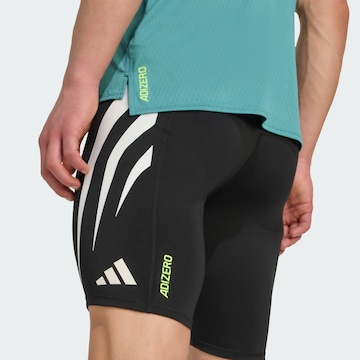 melns ADIDAS PERFORMANCE Šaurs Sporta bikses 'Adizero'